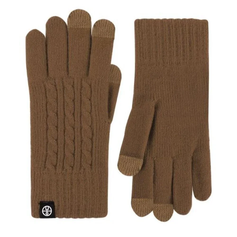 Cable Knit Touchscreen Gloves